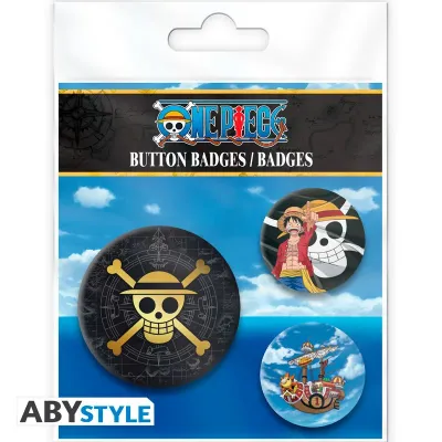 Obrazek Zestaw przypinek Skull & Luffy – One Piece