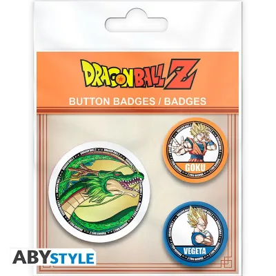 Obrazek Zestaw przypinek Goku, Vegeta i Shenron – Dragon Ball Z