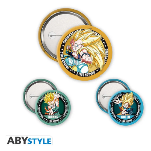Obrazek Zestaw przypinek Trunks, Goten i Gotenks – Dragon Ball Z