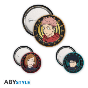 Obrazek Zestaw przypinek Yuji Itadori, Megumi Fushiguro i Nobara Kugisaki – Jujutsu Kaisen