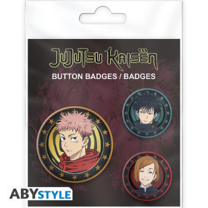 Obrazek Zestaw przypinek Yuji Itadori, Megumi Fushiguro i Nobara Kugisaki – Jujutsu Kaisen