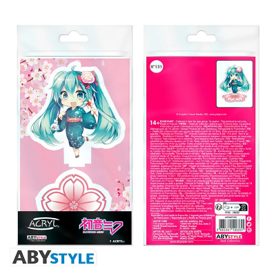 Oryginalne opakowanie ze stojakiem akrylowym Hatsune Miku z serii Acryl firmy ABYstyle
