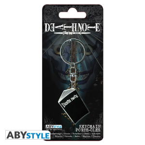 Oryginalne blisterowe opakowanie z metalowym brelokiem Death Note z wizerunkiem Ryuka