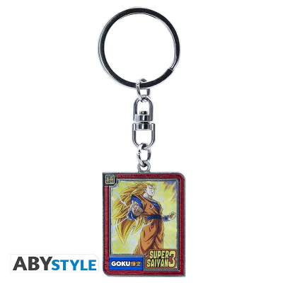 Oficjalny metalowy breloczek do kluczy z postacią Goku Super Saiyan 3 z anime Dragon Ball Z