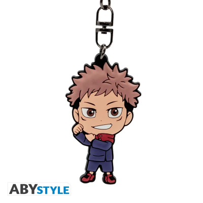 Kolorowy gumowy brelok PVC z postacią Yuji Itadoriego z anime Jujutsu Kaisen